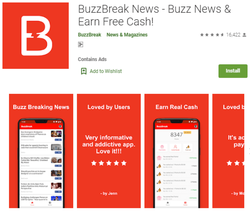 BuzzBreak aplikasi penghasil uang