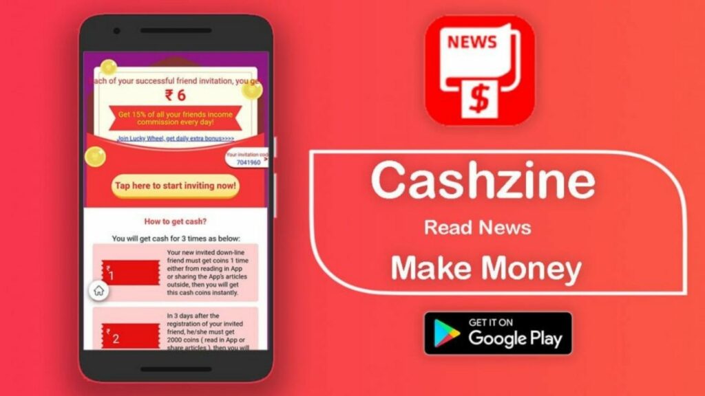 Cashzine aplikasi penghasil uang tanpa modal